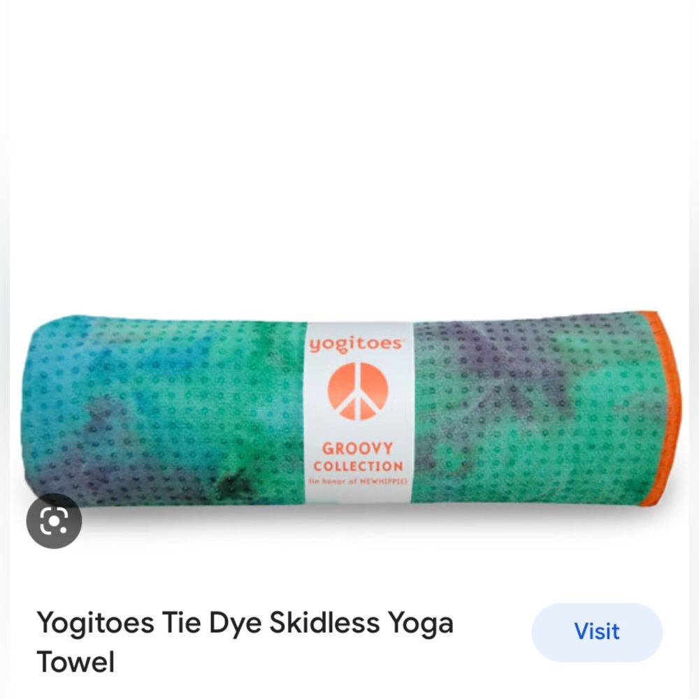 Tie Dye Skidless Yoga Towel - Blue and Green